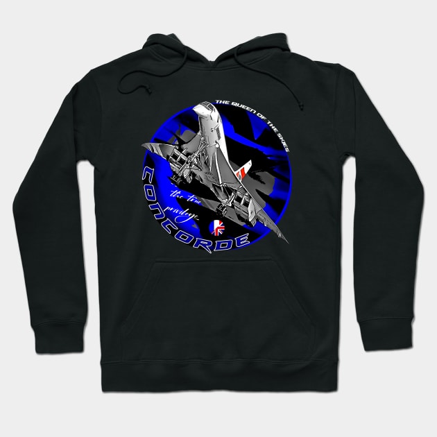 Concorde Iconic Supersonic Passenger Jet Hoodie by aeroloversclothing